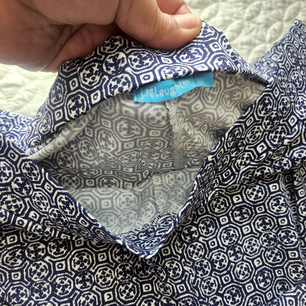 J.Mcmaghlin Blue Patterned Pants - image 5